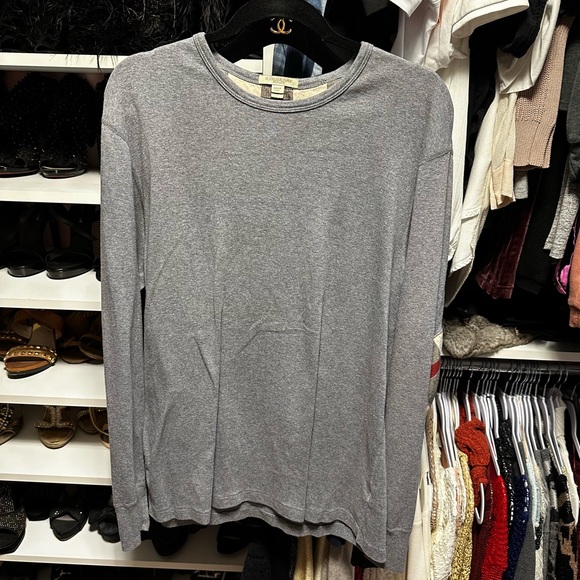 Package of 2 Mens Burberry Brit Crew Neck long sleeve 1 primarily Navy 1 Grey. - Picture 4 of 6
